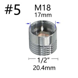 Brass Silver M16 M18 M24 M28 To 1/2 Male Threaded Connector For Faucet Conversion Connector Repair Garden Tap Fittings 1Pcs