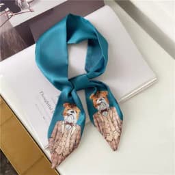 New Style Decoration Women's Printed Animal style Scarf Business Small Neckerchief Silk Scarves skinny scarf
