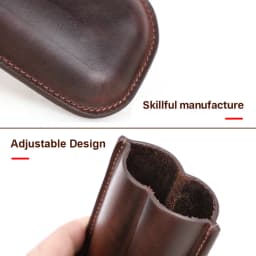 CONTACT'S FAMILY Leather Cigar Case Multiple Cigars Sets Storage Portable Cigar Box Humidor Box for Travel Gift for Man Father