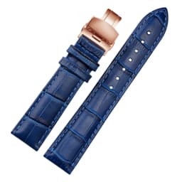 12 14 16 18 19 20 21 22 23mm Blue color Genuine Leather Watchband Strap Men and Women Watchband For Citizen Rossini Watch band