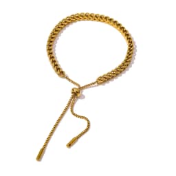 Yhpup Minimalist Chain Stainless Steel Bracelet Statement 18K Gold Color PVD Plated Metal Trendy Jewelry Waterproof