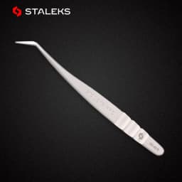 1pc STALEKS Pro High-precision Stainless Steel TE Series Straight Curved Tweezers Grafting Eyelashes Extension Makeup Tool