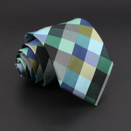 New Men's Classic Plaid Tie Luxury Stripe 8cm Jacquard Necktie All-Match Cravat For Business Wedding Party Daily Wear Accessory