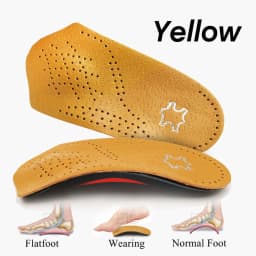 EiD Leather Orthopedic Insoles Orthotics Health Sole Pad For Flat Foot Heel Pain Arch Support Man Woman Shoe insole sole Insert