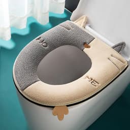 1pc Universal Toilet Seat Thickened Mat Soft Warm Washable for Home Decor Closestool Mat Seat Case Coral Toilet Lid Accessories