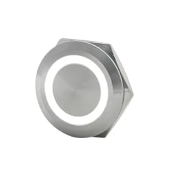 12/16/19/22/25/28/30mm Short Stroke Mini Waterproof Metal Push Button Switch Power Led Light Momentary 5V 12V 24V 220V Red Blue
