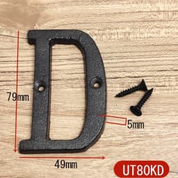 Metal Letters House Numbers Retro 3D Sign Cafe Wall Creative Cast Iron Decoration Doorplate Digital Arabic Furniture Hardware
