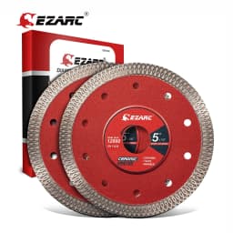 EZARC 2Pcs 115mm/125mm Super Thin Diamond Saw Blades Diamond Tile Blade for Cutting Porcelain Ceramic Granite Marble Tile