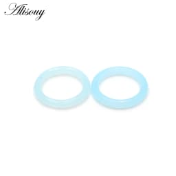 Alisouy 100pcs Rubber Silicone Seal Circle O-Rings Switch Dampeners Industrial Crafts DIY Jewelry For Ear Taper Expander Tunnels
