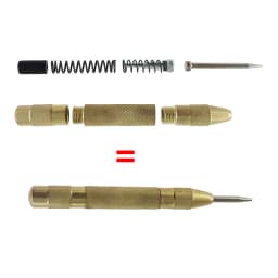 5 Inch Automatic High Hardness Center Punch Marking Holes Tool HSS Spring Loaded Locator Window Breaker