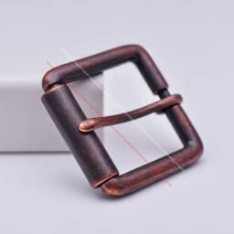 Antique Copper Single Prong Pin Roller Handmade DIY Leather Belt Buckle Replacement Fit 40mm Belt Strap