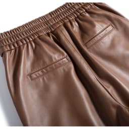 Capable Fashionable Stylish 100% Leather Five-Point Pants For Women Femme Elastic Waist Wide Leg Bermuda Shorts With Pocket