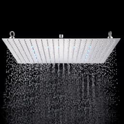 Uythner Shower Head 20 Inch Luxury Ultrathin Square Rainfall Shower Head Stainless Steel Chrome Bathroom Faucet Accessory