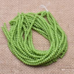 Yanqi 2 3 4mm Rondell Austria Faceted Crystal Beads Round Glass Beads Loose Spacer Beads for Jewelry Making DIY