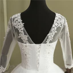 свадебное платье Bridal Ball Gown V Neck Wedding Dress Customized Vestido De Novia Princesa Lace Vintage Long Sleeve Real Image