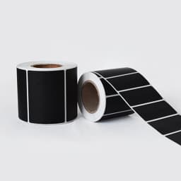 Black Thermal Transfer Label Blank Coated Paper Barcode Adhesive Sticker Waterproof Oil-proof Sticker Label with Belt