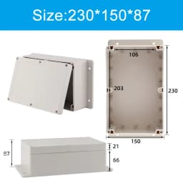 Wall Mounted Outdoor Gray Plastic Enclosures Custom IP65 ABS Waterproof Electrical Junction Box Eith Ear Electrical Project Box