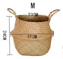 Woven Dirty Storage Seagrass Wickerwork Rattan Hanging Flower Pot Plant Organizer Garden Gadgets Holder Кашпо Для Цветов