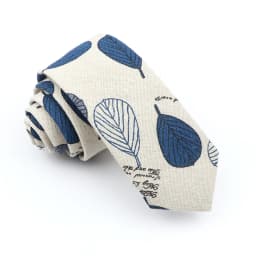 High Quality Cute Linen Cartoon Tie For Men Cat Polar Bear Watermelon Waves Printed Funny Gift Animal Narrow Striped Slim Cravat
