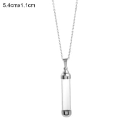 New Glaze Vial Necklace Openable Water Drop Heart Shape Perfume Bottle Pendant Steel Chain Necklace Oil Diffuser Vial Jewelry