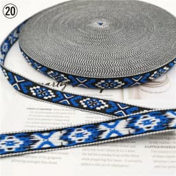 5 Yards 0.78 Inch 20MM Hundreds Styles Geometric Woven Jacquard Embroidered Ribbons DIY Apparel Wrapping Trim Sewing Accessories