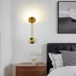 Modern and Simple LED Indoor Lighting Wall Lamp 9W Touch Stepless Dimming Home Bedroom Bedside Mirror Adjustable Wall Lamp