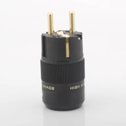 24K Gold Plated Schuko EU Power Plug IEC C13 Connector High End HIFI Audio AC Mains Plug Brass For Amplifier DAC