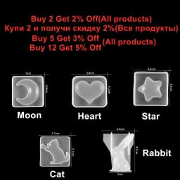 1pcs Cat Key chain Silicone Molds Epoxy Resin Craft Jewelry Making Mini Heart Moon Star Mold Resin DIY Charms Keychain Tools