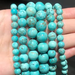 Natural Stone Beads 4 6 8 10mm Turuoqises Lava Amazonite Agates Amethysts Round Beads for Jewelry Making DIY Handmad Bracelet
