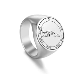 Dawapara Solomon Rings for Men Talisman Key of Solomon Amulet Punk Ring Stainless Steel Jewelry