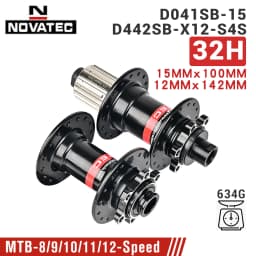 Novatec Bicycle Hub D442 D041 Front Rear Wheel Hub 2/4 Bearing For 8/9/10/11/12 Speed Mountain Bike Hub 32H BOOST THRU 15/12MM