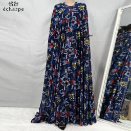 Sleeveless Pullover Dress 1 Piece Set Women Prayer Garment Dubai Abaya Arab Jibab Flowers Djellaba Femmel Khimar Caftan Clothes