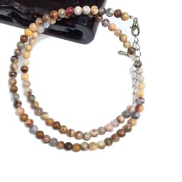 Ladies Natural Labradorite Tiger Eye Stone Agate 4mm Beads Necklace Collier Femme Choker Wedding Bridal Jewelry Party Gifts
