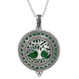 Tree of Life Aroma Diffuser Necklace Perfume Essential Oil Diffuser Aromatherapy Locket Pendant Necklace Fashion Jewelry
