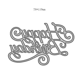 2022 New Arrival Metal Happy Birthday Phrase Word Letter Cutting Dies for Scrapbooking Greeting Card Making Stencils Paper Craft