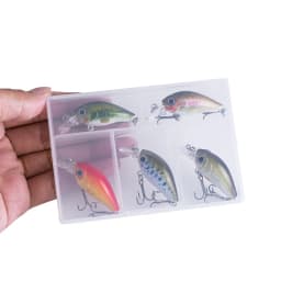 Hanlin Hot 3pcs/5pcs Suit 48mm/3.8g Hard Artificial Bait Mini Crankbait Fishing Lures Floating Wobblers Lure for Fishing Tackle