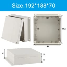 Wall Mounted Outdoor Gray Plastic Enclosures Custom IP65 ABS Waterproof Electrical Junction Box Eith Ear Electrical Project Box