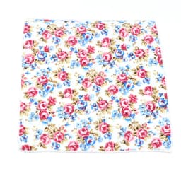 New Floral Pocket Square Gift Set Handkerchief 100% Cotton Hankie Printing Women&Men Casual Party Gift Tuxedo Bow Tie Accessory