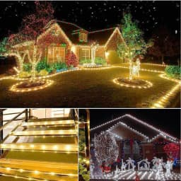 EU 220V LED Rope Tube String Fairy Lights 360 Degree Ligthing Waterproof Outdoor Garden Lamp Rainbow Led Strip