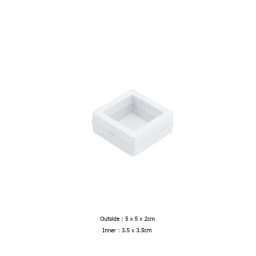 PE Film Jewelry Storage Box 3D Packaging Case Gemstone Free Stand Floating Frame Membrane Ring Earrings Necklace Display Holder