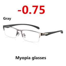 New Sun Photochromic Myopia Eyeglasses Optical Men Student Finished Myopia Eyewear Prescription Glasses Frame Half Rim -1.0 -4.0