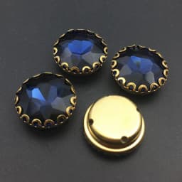 All size round glass Crystal Gold base lacy claw flower flat top shape Sew on rhinestone wedding dress bags shoes decoration diy