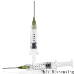 Borosilicate Glass Luer Lock Syringe 1ml Capacity Reusable Heat Resistant Tube for Labs Use Lab with 14G Needles