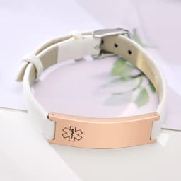 Free Engraving Medical Alert ID Bracelets Womens, Customized Adjustable Leather Chain Wrap Bracelets for Anxiety Type 2 Diabetes