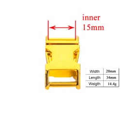 1pc Metal Colorful Side Release Curved Buckles Durable Plated Buckle 10mm, 15mm, 20mm, 25mm Dog Collar Paracord DIY Accessories