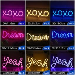 LED Neon Light Sign Strip New 189 Styles Wall Art Lamp Nightlight LOVE Heart Animal Cat Figure Model Decor Room Shop Xmas Gift