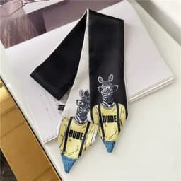 New Style Decoration Women's Printed Animal style Scarf Business Small Neckerchief Silk Scarves skinny scarf