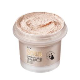 Shea Butter Exfoliating Scrub Cream Face Body Deep Pores Avocado Smooth Treatment Cleansing Wash Peach Acne Face Whitening