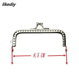 1 Piece Square Glossy Silver Basic Metal Purse Frame Kiss Clasp Lock DIY Bag Accessories 8.5/10.5/12.5/15.5/18 CM