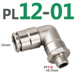 PL brass nickel-plated metal pneumatic connector 1/8" 1/4" 3/8" 1/2" external thread hose air compressor high pressure connector